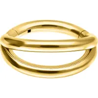Wildcat Double Row Clicker - Lävistysrengas - 1,0 mm, Kultainen metalli, 7,0 mm