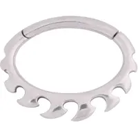 Wildcat Hinged Crush Daith Septum Clicker - Srebrna