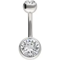 Wildcat Multicut Double Jewelled Bananabell - lävistyskoru - 1,6 mm, 10,0 mm, Valkoinen, Hopeinen metalli