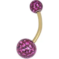 Wildcat Sealed Multi Jewelled Bananabell - 8,0 mm, Fuchsia, 4,0 mm/6,0 mm