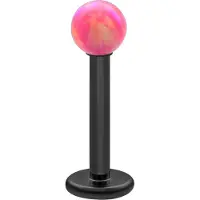 Wildcat Opal Ball Micro Labret - 10,0 mm, Light Hot Pink