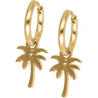 Wildcat Little Palm Tree - korvarenkaat (pari) - Kultainen metalli