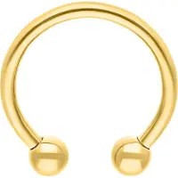Wildcat Basic Circular Barbell - lävistyskoru - 1,2 mm, 3,0 mm, 12,0 mm, Kultainen metalli
