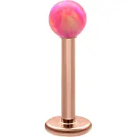 Wildcat Opal Ball Micro Labret - 9,0 mm, Light Hot Pink