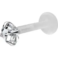 Wildcat Push-Fit Crystal Labret - Lävistyskoru - 1,2 mm, 6,0 mm
