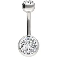 Wildcat Multicut Double Jewelled Bananabell - lävistyskoru - 1,6 mm, 12,0 mm, Valkoinen, Hopeinen metalli