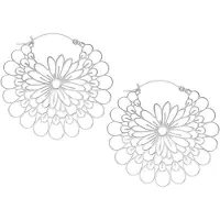 Wildcat Daisy Hoops - korvarenkaat - Hopeinen metalli