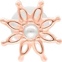 Wildcat Bloom Push Fit Labret - 10,0 mm, Ruusukultainen metalli