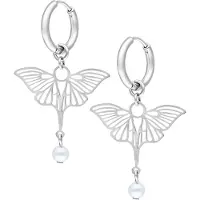 Wildcat Little Pearl Dragonfly Hoops - Korvarenkaat (pari) - Hopeinen metalli