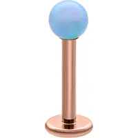 Wildcat Opal Ball Micro Labret - 10,0 mm, Vaaleansininen
