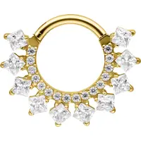 Wildcat Crystal Halo Septum Clicker - Lävistysrengas - Kultainen metalli