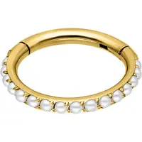 Wildcat Pearl Clicker - Lävistysrengas - Kultainen metalli, 6,0 mm