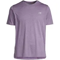 New Balance Men's Athletics T-Shirt Candied Violet Heather Lyhythihainen treenipaita S