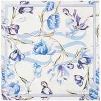 Malina Silk Twill Scarf 80X80 - Blue - ONE SIZE