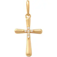 Lykken Crosses kultainen ristiriipus zirkonoilla 14.1 mm