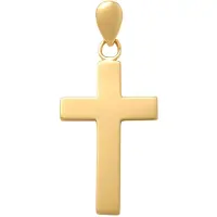 Lykken Crosses kultainen ristiriipus sileä 20 mm