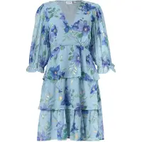 Vila Vimagnolia 3/4 -Neck Short Dress/Dc/Ka - Blue - 38