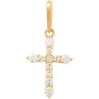 Lykken Crosses kultainen ristiriipus zirkonioilla 11.7 mm