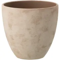J-Line Flowerpot Round Pottery Bei M - Beige - H19CM
