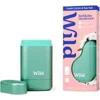 Wild Refillable, Natural Deodorant Fresh Cotton & Sea Salt 40 g