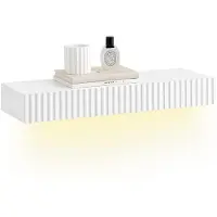 SoBuy Kelluva seinähylly LED-valolla