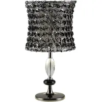 Grönlund Black Rose pöytävalaisin 50cm E27 kromi/kirkas/musta