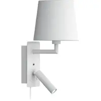 Grönlund Denver seinävalaisin USB 34cm E27+LED 3W 3000K valkoinen