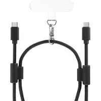 EPICO Phone Lanyard USB-C -kaapeli, 60 W, 1 m, musta
