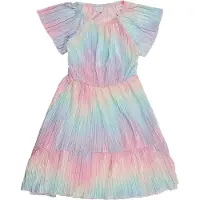 Lindex Plissé Dress With Glitter - Multi/patterned - 104