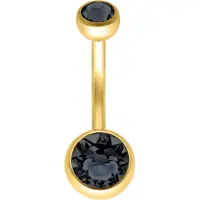 Wildcat Double Jewelled Bananabell - napakoru - 12,0 mm, Musta, Kultainen metalli, 1,6 mm
