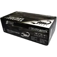 Wildcat kertakäyttöiset mustat lateksikäsineet (100 kpl setti) - Nitras - Black Scorpion - L