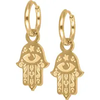 Wildcat Little Hamsa Hand Hoops