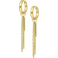 Wildcat Little Bar Chain Hoops - huggies-korvarenkaat (pari) - Kultainen metalli