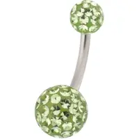 Wildcat Sealed Multi Jewelled Bananabell - 12,0 mm, Hellgrün, 5,0 mm/8,0 mm