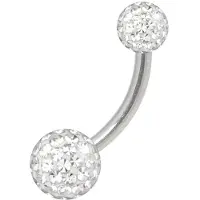 Wildcat Sealed Multi Jewelled Bananabell - 10,0 mm, Bela, 4,0 mm/6,0 mm