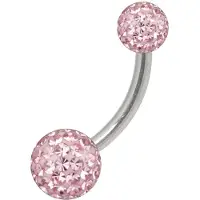 Wildcat Sealed Multi Jewelled Bananabell - 12,0 mm, Roza, 4,0 mm/6,0 mm