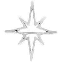 Wildcat Polar Star Ring - sormus - Hopeinen metalli, 20,0 mm