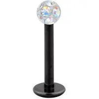 Wildcat Multi Jewelled Labret - 8,0 mm, Aurora Boreale, 4,0 mm