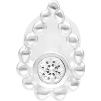 Wildcat Bead Drop Push Fit Labret - 8,0 mm, Hopeinen metalli