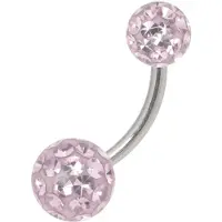 Wildcat Sealed Multi Jewelled Bananabell - 6,0 mm, Svetel Ametist, 6,0 mm/8,0 mm
