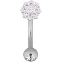 Wildcat Snowflake Micro Bananabell<!--641fd86cd0856--> - 1,6 mm, 12,0 mm, Hopeinen metalli