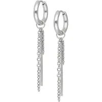 Wildcat Little Bar Chain Hoops - huggies-korvarenkaat (pari) - Hopeinen metalli