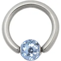Wildcat Sealed Multi Jewelled Clip in Ring - Svetlo Modra, 5,0 mm, 12,0 mm