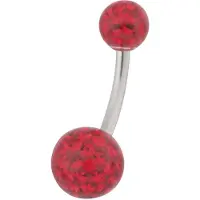 Wildcat Sealed Multi Jewelled Bananabell - 8,0 mm, Rot, 5,0 mm/8,0 mm