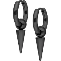 Wildcat Little Long Spike Hoops - huggies-korvarenkaat (pari) - Musta metalli