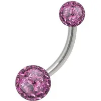 Wildcat Sealed Multi Jewelled Bananabell - 12,0 mm, Fuchsia, 4,0 mm/6,0 mm