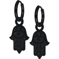 Wildcat Little Hamsa Hand Hoops<!--63e7885e003aa--> - Musta metalli