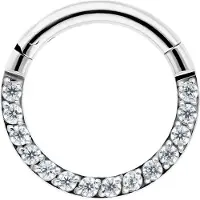 Wildcat Little Balls Crystal Clicker - lävistysrengas - Hopeinen metalli, 8,0 mm