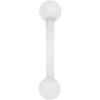 Wildcat Valkoinen Bioplast Barbell - lävistyskoru - 1,6 mm, 18,0 mm, 5,0 mm