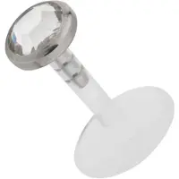 Wildcat Micro labret à disque orné de pierres précieuses